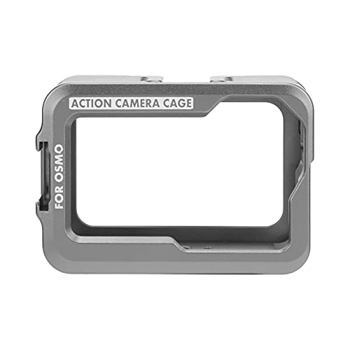 Zopsc Protective Case for Osmo Action Camera, Housing Shell Case Protective Cage with 2 Cold Shoe Mount, SilverWhite. - Image 4