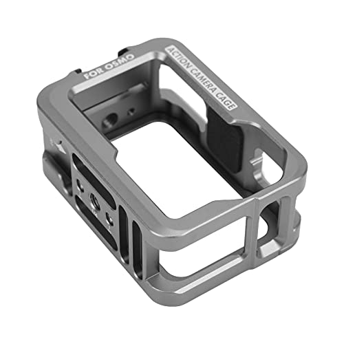 Zopsc Protective Case for Osmo Action Camera, Housing Shell Case Protective Cage with 2 Cold Shoe Mount, SilverWhite. - Image 1