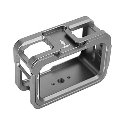 Zopsc Protective Case for Osmo Action Camera, Housing Shell Case Protective Cage with 2 Cold Shoe Mount, SilverWhite. - Image 5
