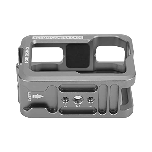 Zopsc Protective Case for Osmo Action Camera, Housing Shell Case Protective Cage with 2 Cold Shoe Mount, SilverWhite. - Image 2