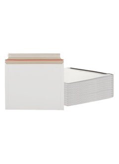 ماركة غير محددة حزمة من 50، مظروف أبيض مقاس A4، رسائل بريدية صلبة مقاس 32 × 23 مم - يمكن الاحتفاظ بالبريد المسطح من الورق المقوى كرافت، مناسب لحماية بطاقات هدايا الشحن، والدعوات، والصور، والمستندات  - Image 1