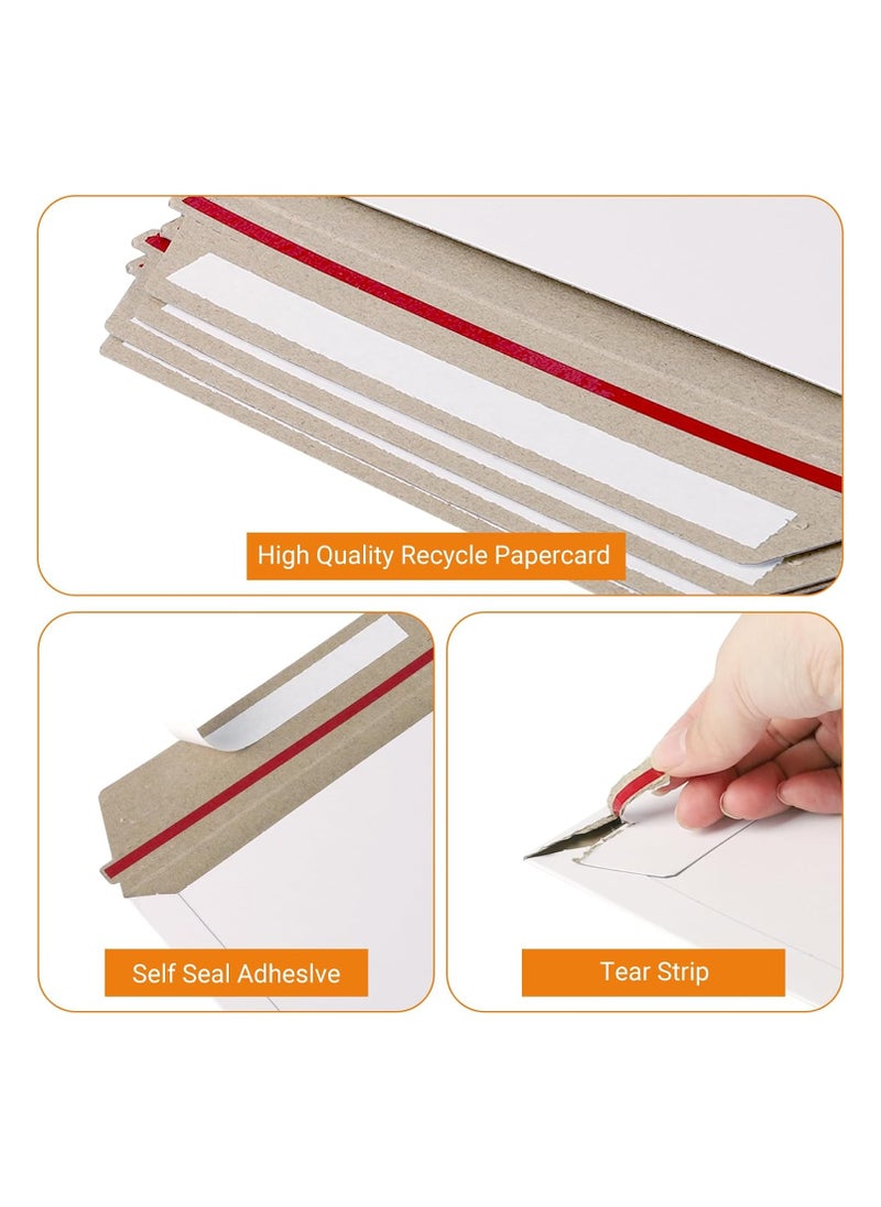 Generic Pack of 50, A4 White Envelopes, Rigid Mailers 32 x 23 mm - Can Keep Flat Kraft Cardboard Mailer, Suitable for Protecting Shipping Gift Cards, Invitations, Photos, Documents  - Image 3