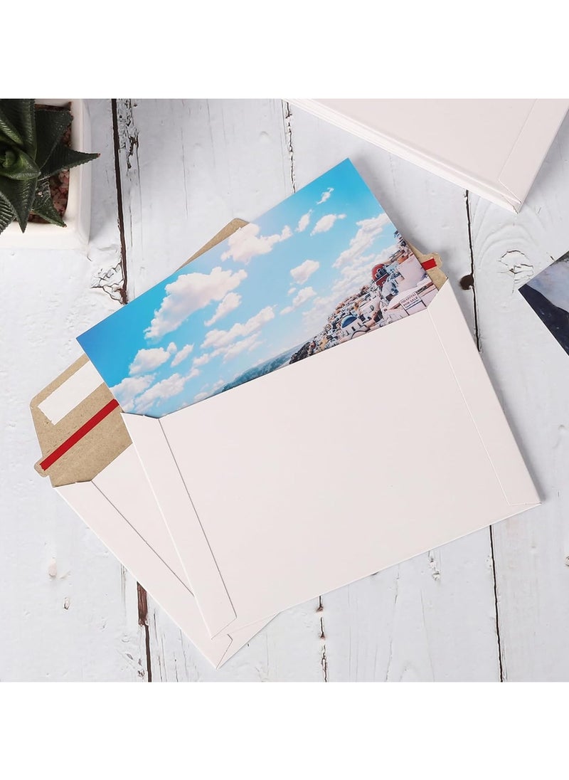 Generic Pack of 50, A4 White Envelopes, Rigid Mailers 32 x 23 mm - Can Keep Flat Kraft Cardboard Mailer, Suitable for Protecting Shipping Gift Cards, Invitations, Photos, Documents  - Image 5