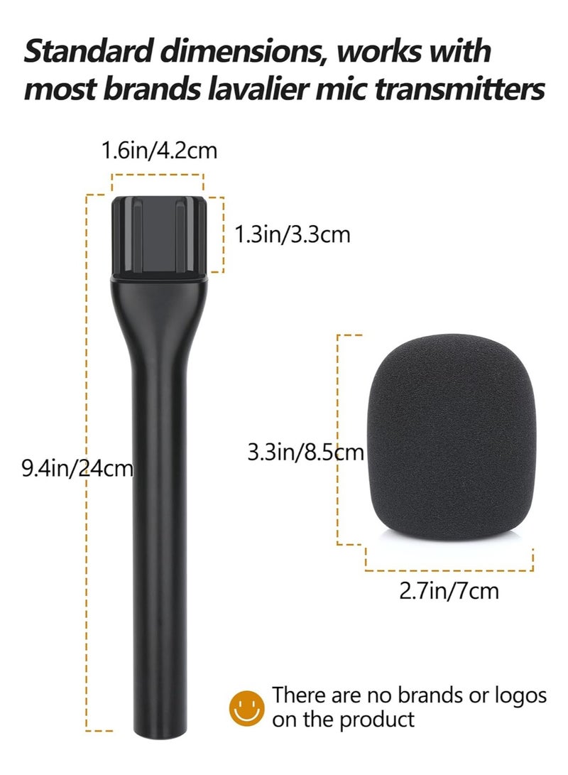 TIGER Universal Interview GO Handheld Adapter for Rode Wireless GO I/II, Rode Wireless Me/Pro, DJI Mic 1/2 – Hand Adapter Mic Clip with Foam Pop Protection – Compatible with Most Lavalier Microphones – Professional Audio Recording Accessory for Podcasts, Vlogs, Interviews - Image 4