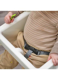 Generic Highchair with safety belt, white/silver-colour  - Image 3