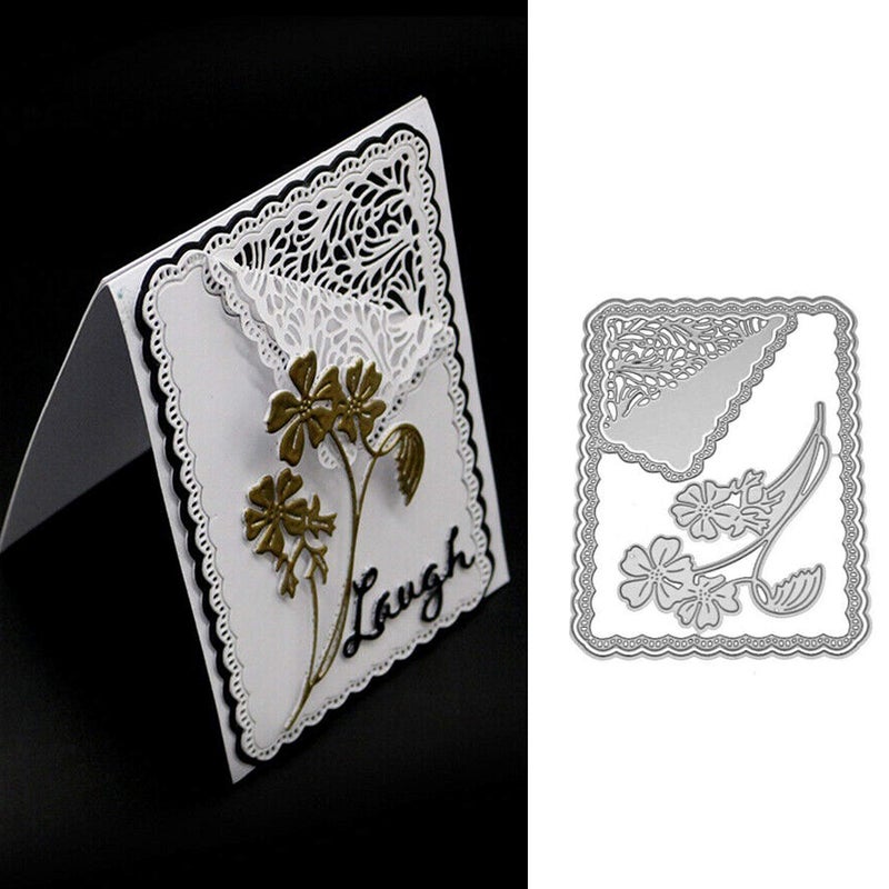 Mural Wall Art LSunday Lace Flower Metal Crafts Cutting Die Cuts DIY Crafts Template Maple Lace Flower Scrapbook Cards Cutting Dies Cut Stencils for DIY Embossing Card Making Decorative Paper Dies Scrapbooking