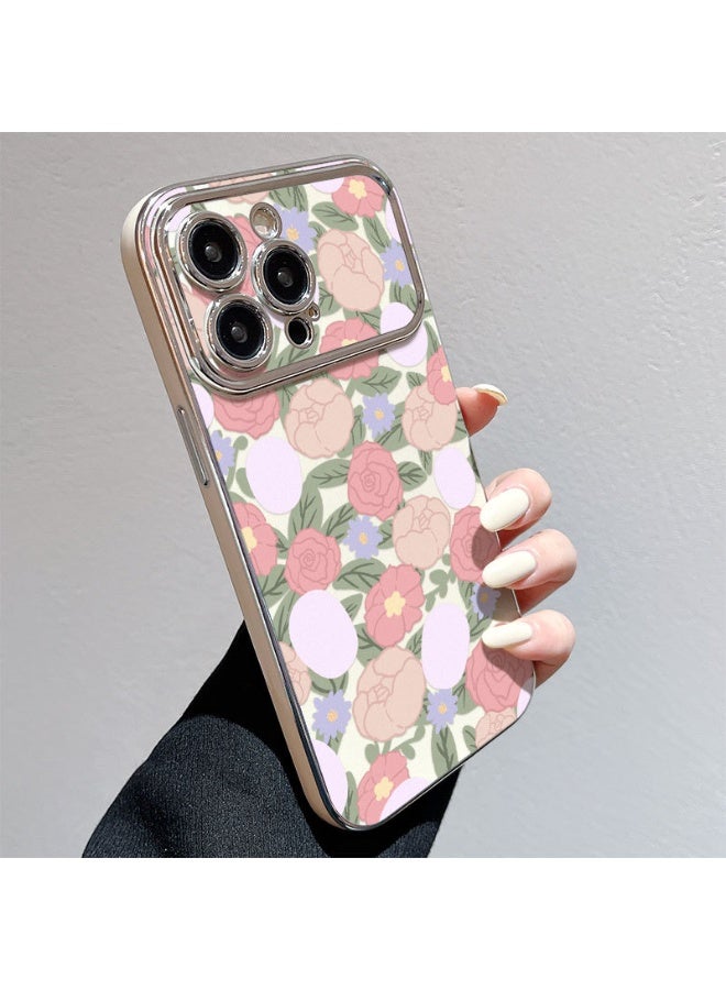 NIBEMINENT Electroplated Flowers Protective TPU Case Cover For iPhone 15 Pro, The Color Is Rich And Intense - Image 3