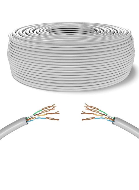 Cat 6 Ethernet Bulk Cable Bundle 305 Meter 1000FT (Cat6 Cable,) Ethernet Computer UTP LAN Network Internet Cord (Grey)