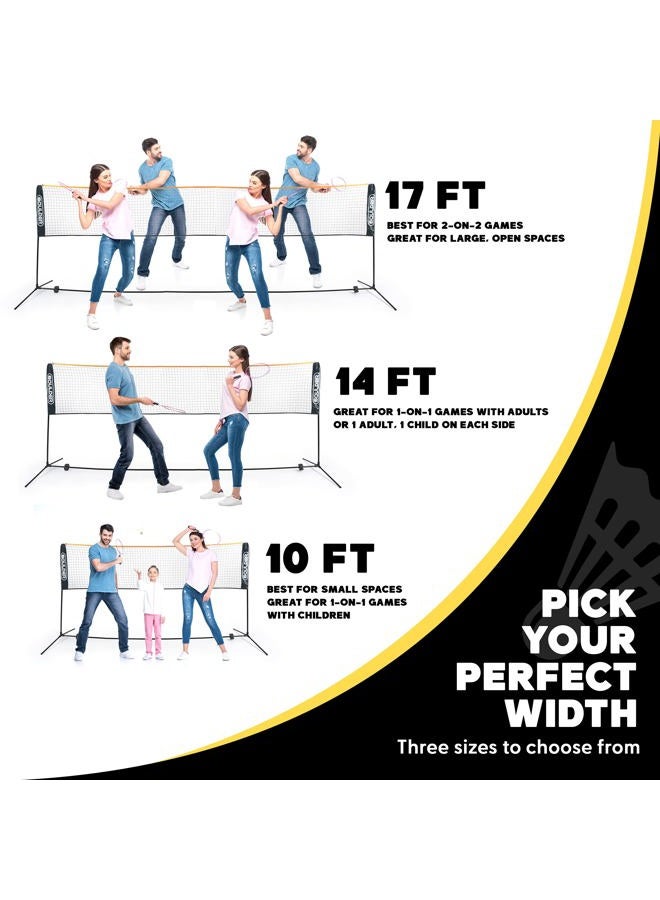 Boulder Sports Badminton Net Set - Portable Tennis, Pickleball and Volleyball Net with Poles - Outdoor Badminton Garden Games Set for Kids & Adults - Image 5