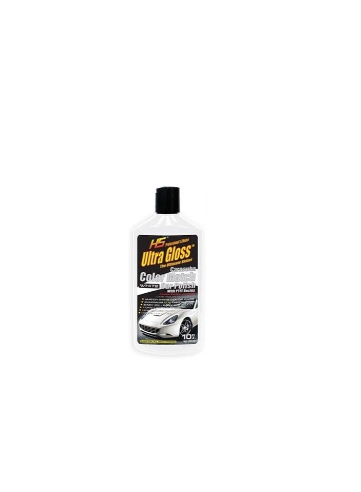 HS UltraGloss Carnauba Color Match Car Polish with PTFE results. The Professional Choice. 10 oz (1 PACK, WHITE)