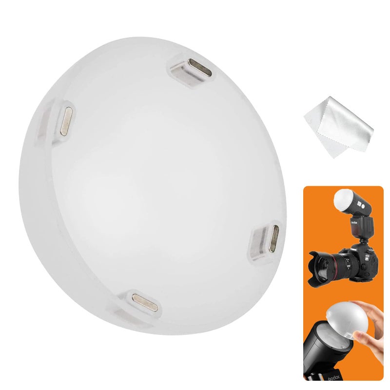 Godox AK-R11 Dome Diffuser, Compatible for godox H200R Round Flash Head, for V1Pro V100 V1 AD200 Pro, AD200 AD200Pro II AD200ProII Camera Flash - Image 1