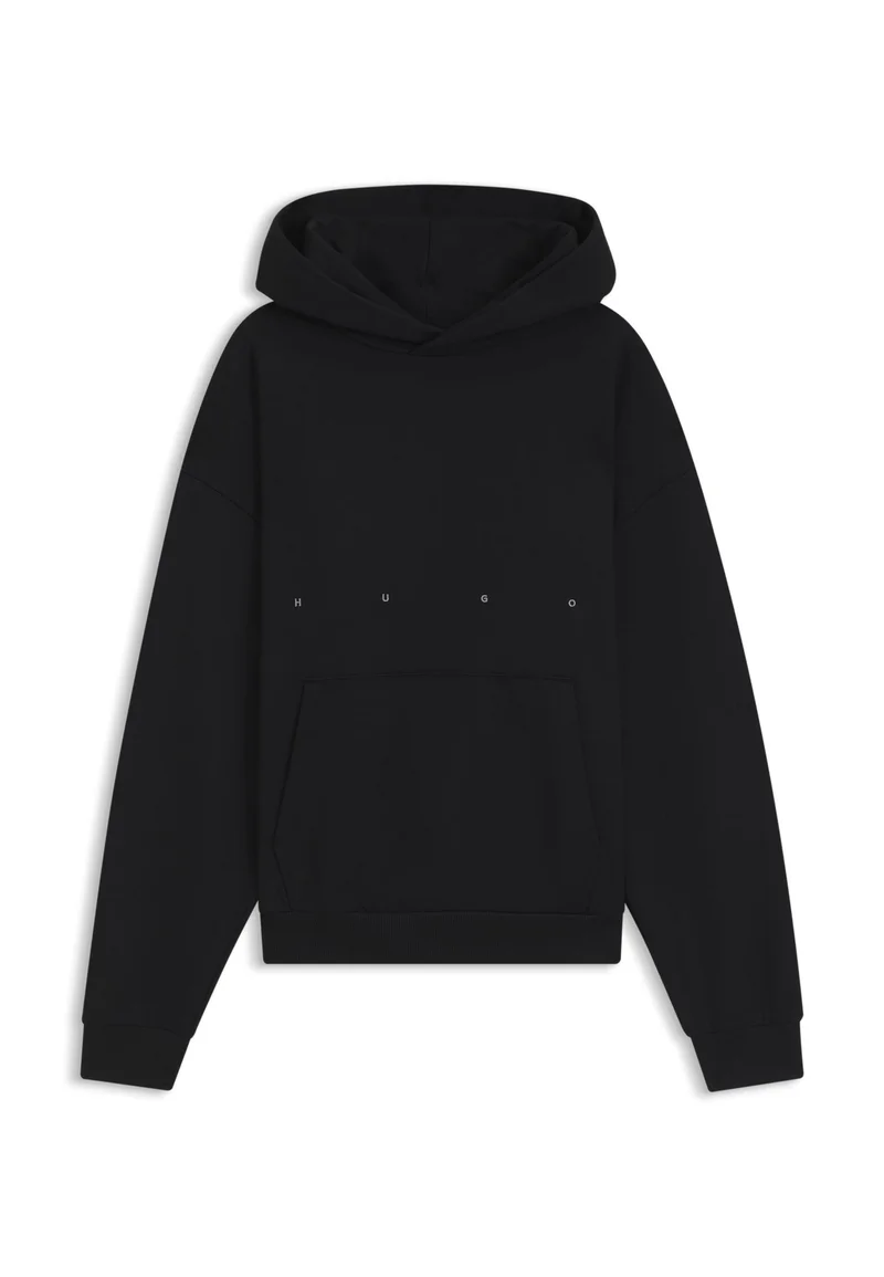 HUGO Black HUGO x apoh oversized-fit hoodie in cotton terry with ballerina artwork for Men | Best Price UAE