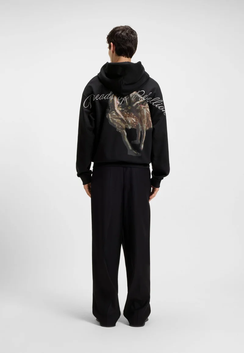HUGO HUGO x apoh oversized-fit hoodie in cotton terry with ballerina artwork