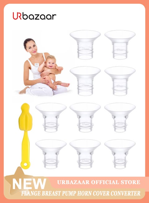 11PCS Flange Inserts 13/15/17/19/21mm for 24mm Flange/Shield of Most Pumps, BPA Free Inserts, Compatible with Momcozy/Spectra/Bellababy/TSRETE/Nuliie Breast Pumps