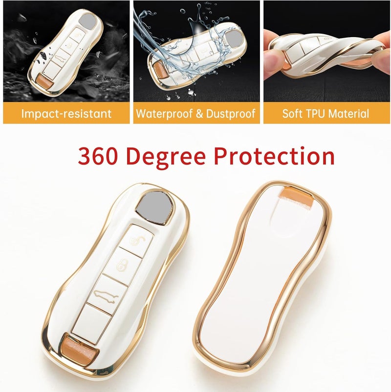 Gematay Porsche Key Fob Cover with Keychain Lanyard - Image 4