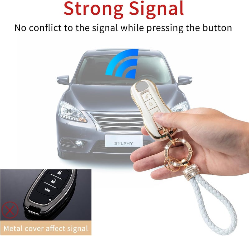 Gematay Porsche Key Fob Cover with Keychain Lanyard - Image 3