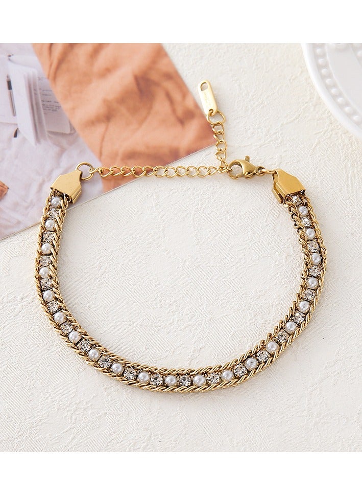 Mark Fairwhale Fashionable High-end Light Luxury Four Petal Flower Bracelet 
