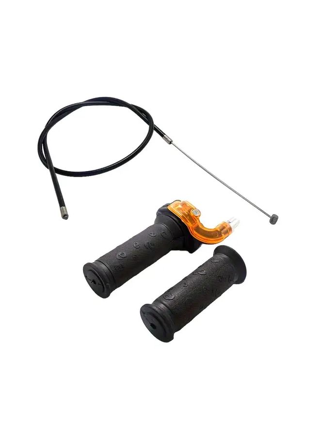 Universal 22mm Twist Throttle Grip With Cable Motorcycle Grips Throttle Line Synthetic Rubber Easy Installation Smooth Acceleration For 47cc 49cc Mini Dirt Bike ATV Quad Pocket Motorcycle Off Road - Image 1
