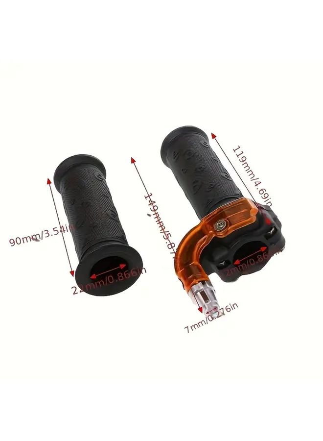 Universal 22mm Twist Throttle Grip With Cable Motorcycle Grips Throttle Line Synthetic Rubber Easy Installation Smooth Acceleration For 47cc 49cc Mini Dirt Bike ATV Quad Pocket Motorcycle Off Road - Image 2