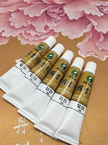 Easyou Marie's Big Size Chinese Painting Color Tubes Watercolor Drawing 12ml*5pcs Titanium White - Image 5
