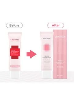 Generic [Cell Fusion C] Toning Sunscreen 10050Ml (Spf50+ Pa++++) Brightening And Improving Skin Tone  - Image 2