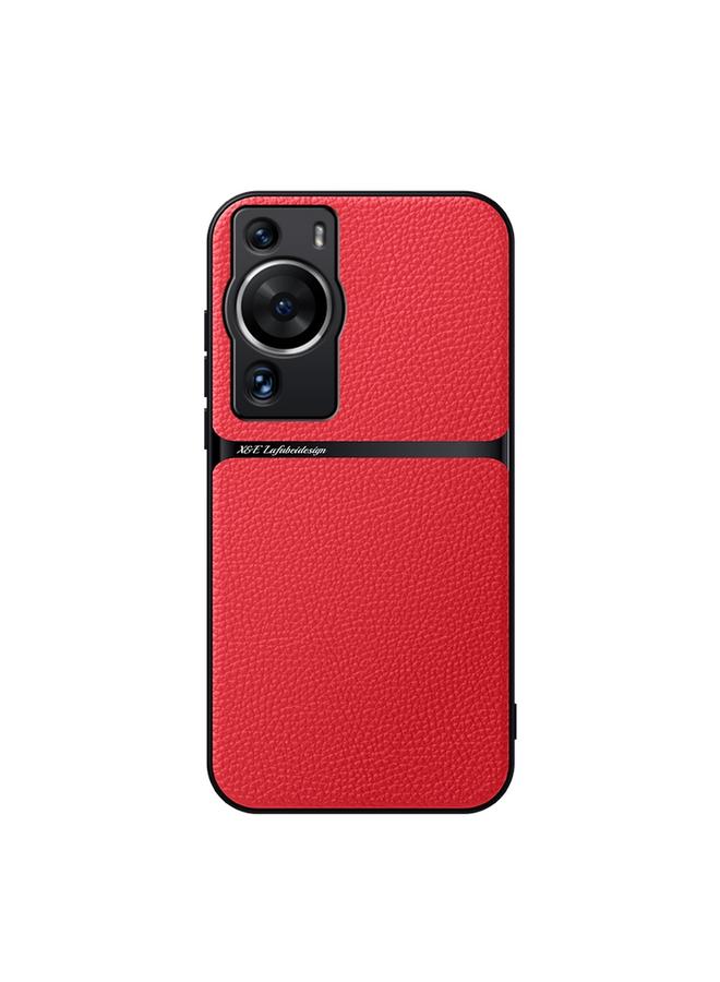 اس-توب جراب لهاتف Huawei P60 Pro مصنوع من جلد الليتشي المغناطيسي المقاوم للصدمات بتغطية كاملة - Image 1