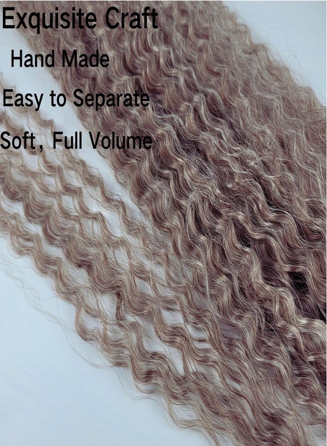Leticia Ash Brown Braiding Hair Pre stretched Italian Curls Braiding Hair Crochet Boho Hair Braids Synthetic Non Toxic Hypoallergenic Knotless Fulani - Image 4