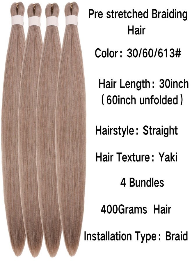Leticia Ash Brown Braiding Hair Pre stretched Italian Curls Braiding Hair Crochet Boho Hair Braids Synthetic Non Toxic Hypoallergenic Knotless Fulani - Image 3