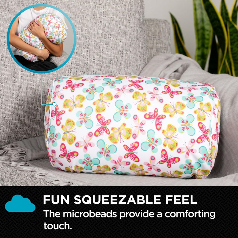 Brookstone Squishy FOM Cushion Pillow - The Original Stretchy, Comfy, Colorful Pillow for Neck, Lumbar Support, and Bed - for Sleeping, Car, Travel, Small, Butterflies, 12 x 7 Inches - Image 4