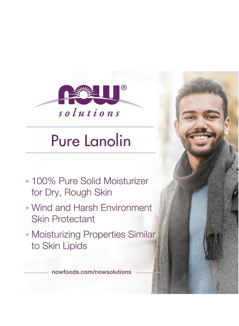 ناو فودز NOW Foods Solutions، لانوولين نقي، واقي للبشرة من الرياح والبيئة القاسية، هلام سميك، للبشرة الجافة والخشنة، 7 أونصة - Image 3