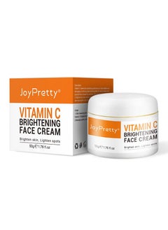 Vitamin C Cream Brightening Anti Aging Moisturizer for Face with Ascorbic Acid Reduce Appearance of Wrinkles Fine Lines Dark Spots & Acne 50g