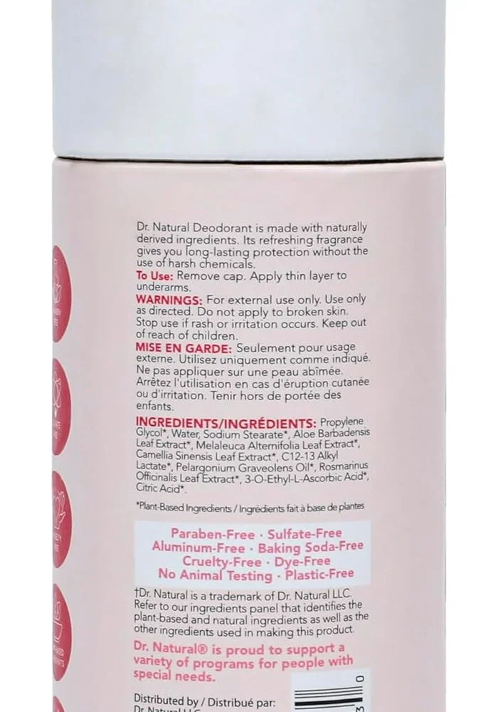 Dr. Natural  Dr. Natural Wildflower Deodorant Stick - 3 oz - Aluminum Free, 24-Hour Odor Protection for Men and Women  | Best Price UAE