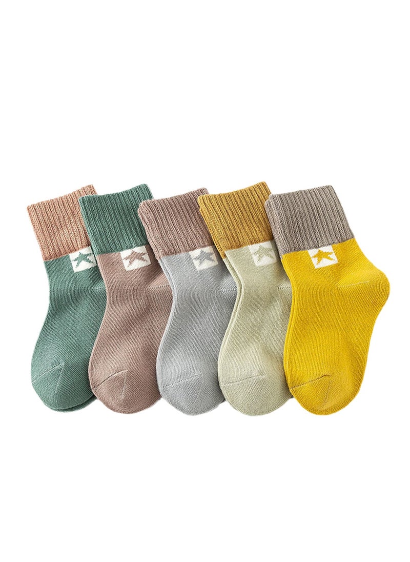 Generic - 5 pairs of children's socks combed cotton breathable children's socks - Image 1
