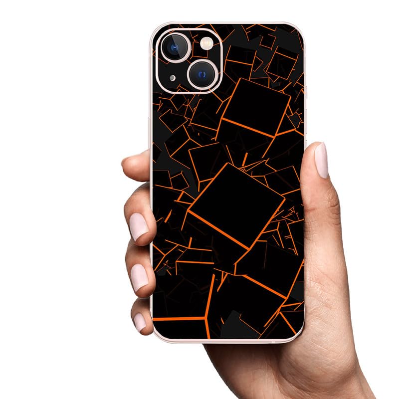 FCS Printed Designer Vinyl Mobile Back Skin Sticker for Samsung Galaxy A34 (Box Orange -63) - Image 5