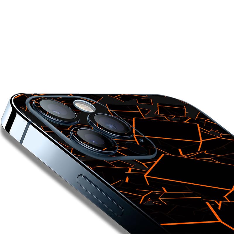 FCS Printed Designer Vinyl Mobile Back Skin Sticker for Samsung Galaxy A34 (Box Orange -63) - Image 2