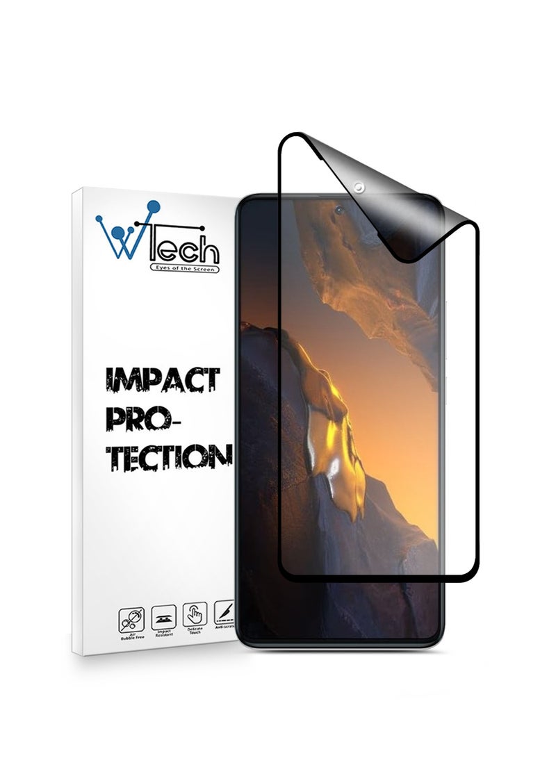 Wtech Itel RS4 2024 Nano Ceramic Matte Anti Fingerprint Full Glue Full Cover Matte Flexible Screen Protector (MSCNMN) - Clear/Black - Image 1