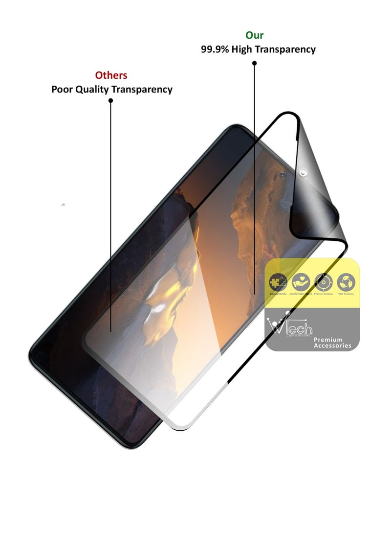 Wtech Itel RS4 2024 Nano Ceramic Matte Anti Fingerprint Full Glue Full Cover Matte Flexible Screen Protector (MSCNMN) - Clear/Black - Image 3