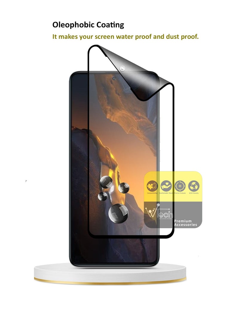 Wtech Itel RS4 2024 Nano Ceramic Matte Anti Fingerprint Full Glue Full Cover Matte Flexible Screen Protector (MSCNMN) - Clear/Black - Image 4