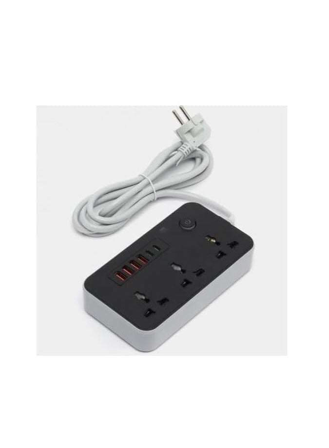 رابيد كونيكت سيرج شيلد - قوة وحماية فائقة - متوفر بلونين - 2500 واط - 6 منافذ شحن سريع USB - 4.1 أمبير - 5 فولت (أسود) - Image 4