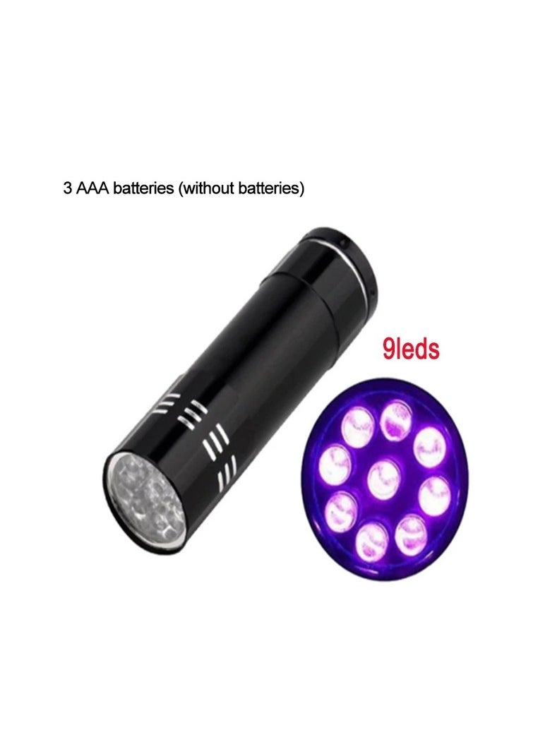 AROAQ Ultraviolet LED Flashlight, Zoomable Portable Flashlight, Multipurpose LED Flashlight Black Light Torch, High Lumens LED Camping Torch for Emergency, Power Outage  - Image 1