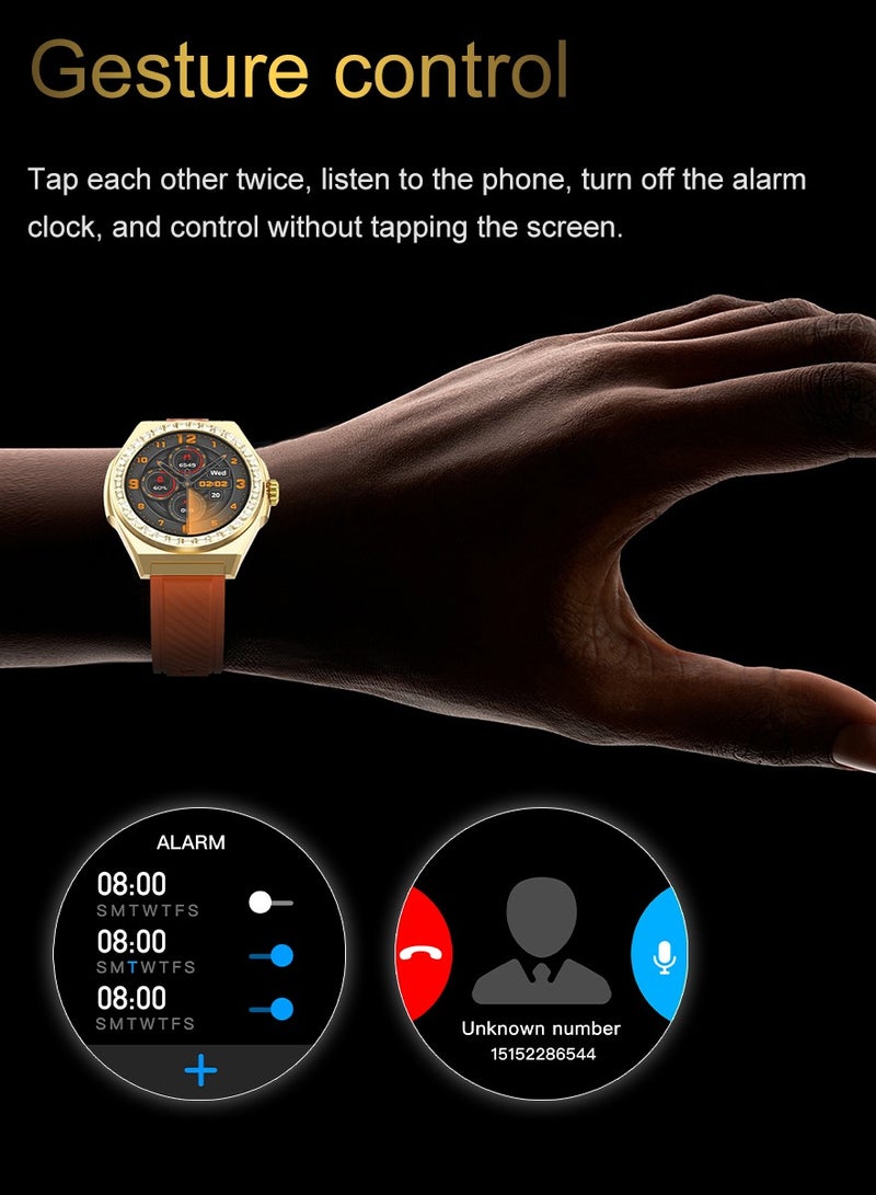 AROAQ LG72 Pro Max Smart Watch, 300mah Battery HD AMOLED Health Monitoring Smart Watch, IP68 Waterproof Smart Wrist Watch With Blood Oxygen ECG Heart Rate And Body Temperature Monitoring, (Orange) - Image 4