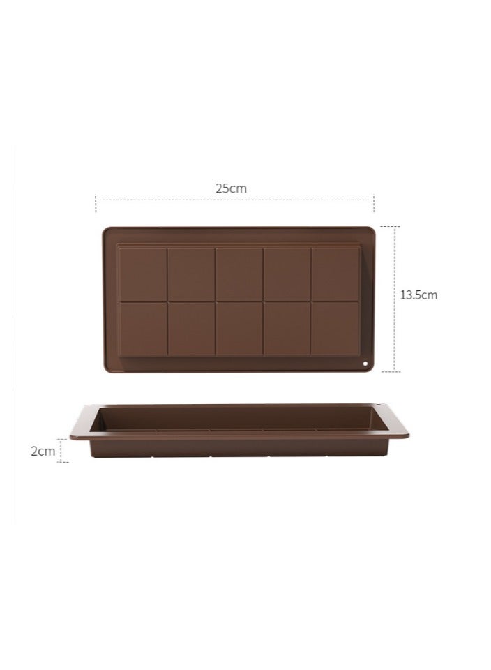 2pcs Food Rectangular Chocolate & Cake Silicone Mold 25*13CM, Eco-Friendly & Durable, Perfect for Baking & DIY Creations Pistachio Chocolate Bar - Image 1