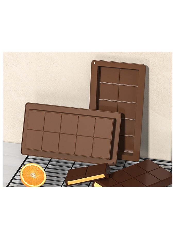 2pcs Food Rectangular Chocolate & Cake Silicone Mold 25*13CM, Eco-Friendly & Durable, Perfect for Baking & DIY Creations Pistachio Chocolate Bar - Image 2