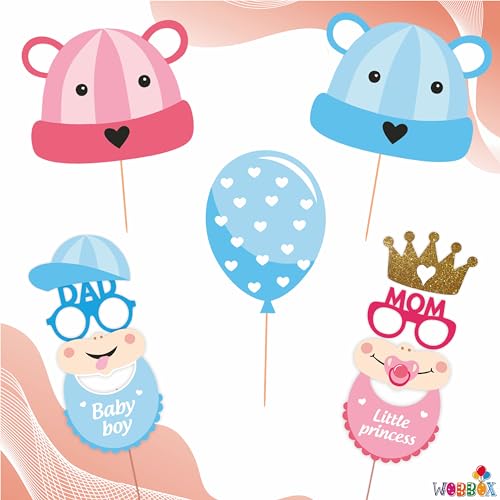 Wobbox Baby Shower Decoration Items| Baby Shower Photo Booth Props for Photoshoot, Mom to Be Satin Sash Daddy to Be Decoration, Godh Bharai Decoration Kit-(FP431) - Image 5