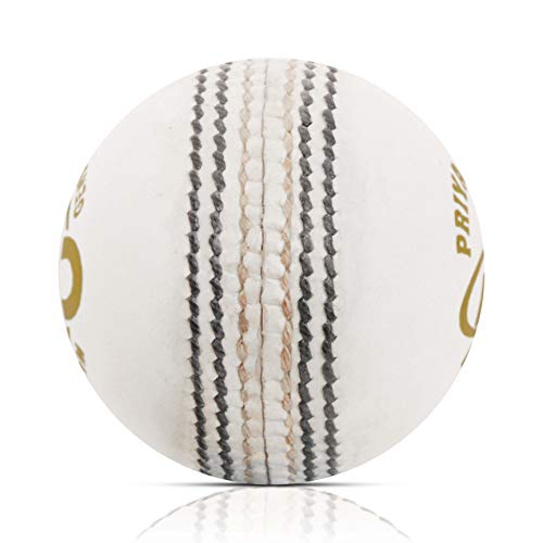 PSE Priya Sports Leather Club Cricket Ball, 1 Piece (White) Standard Size - Image 3
