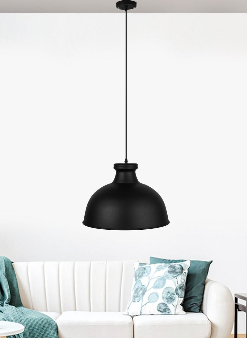 الروضة للإضاءة معلقة ميريل 1 لمبة | حديث ديكور LED E27 معلقة مصباح سقف اضاءة داخلية مصباح معلق دلاية سقف مودرن | مناسبة لأي غرفة | | اللون: أسود | المقاس: 70x39x70 سم - Image 3