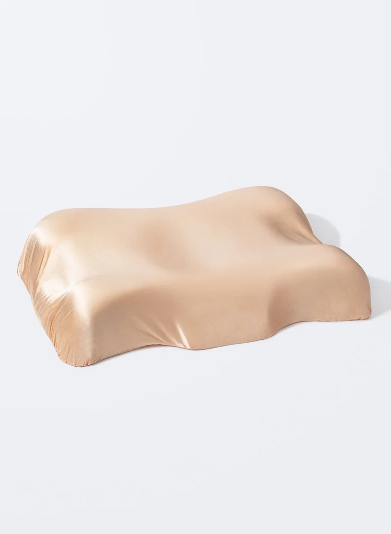 Beauty Pillow قناع النوم الوردي + غطاء وسادة حريري وردي من بيوتي بيلو