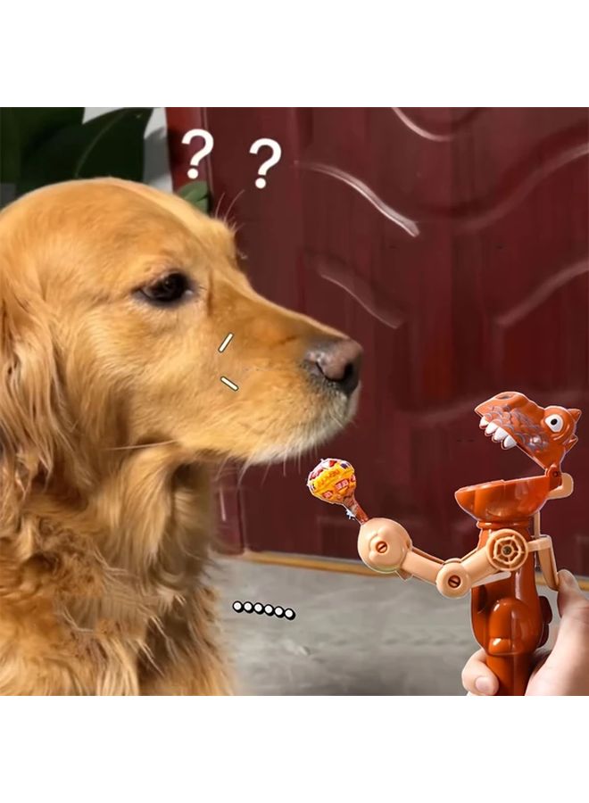 Green Robot Lollipop Toy Interactive Brush Wand Durable Plastic Manual No Batteries Party Favor - Image 4