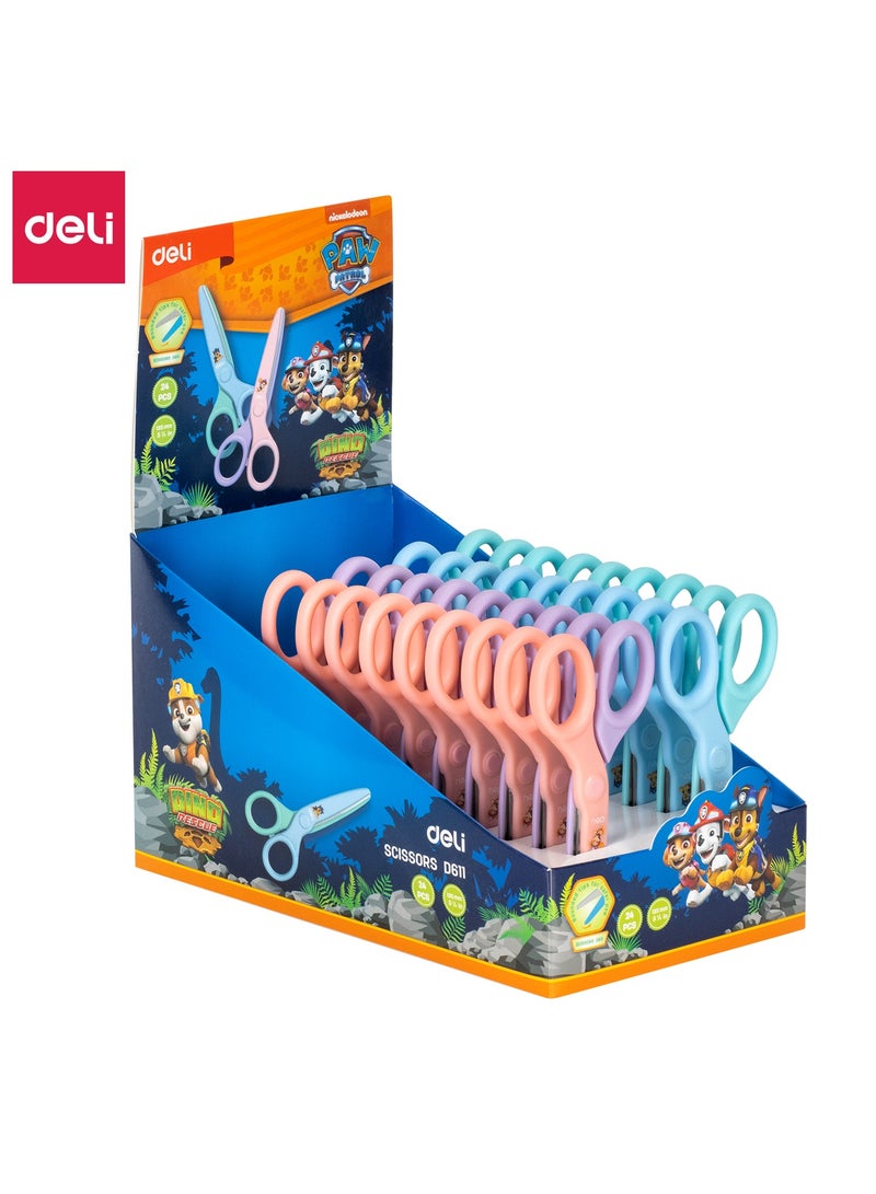 Deli E6023 Scissors Assorted Colours 135mm – ideal for school use - Image 1