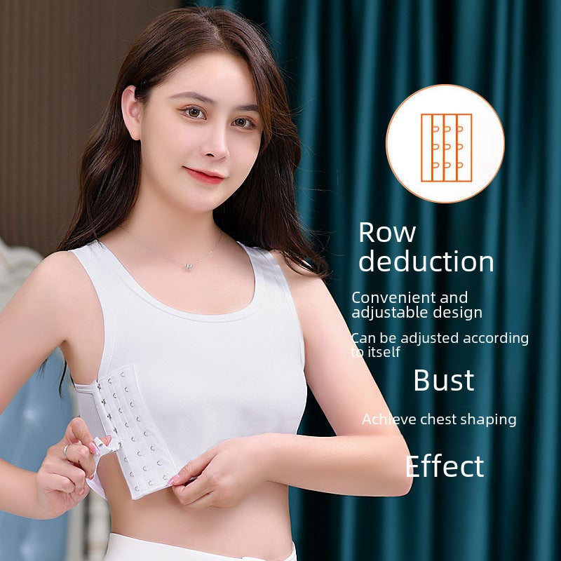 Breathable Chest Binder Invisible Flat Sports Bra Black  - Image 5